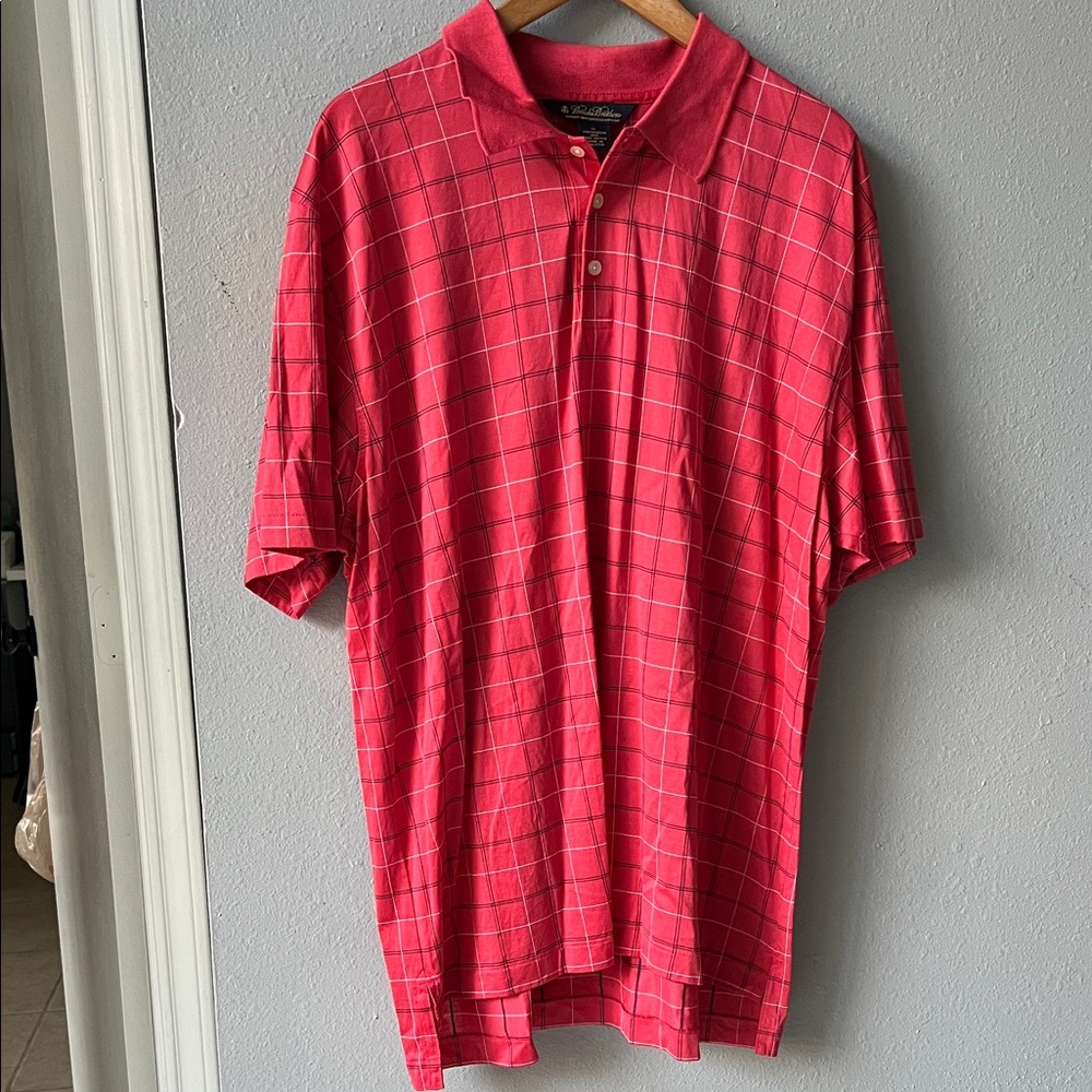 Brooks Brothers Red Checkered Cotton Shirt